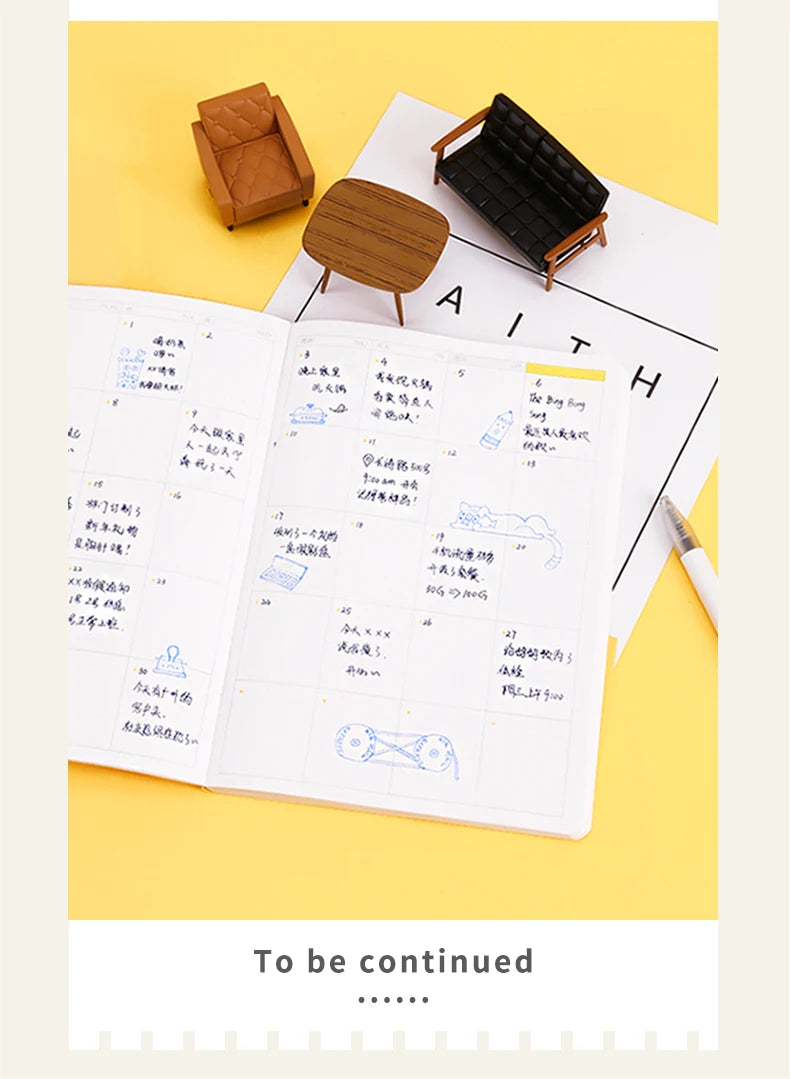 Kinbor Wekelijkse Planner Notebook Ondag- & Maandelijkse Agenda Journa