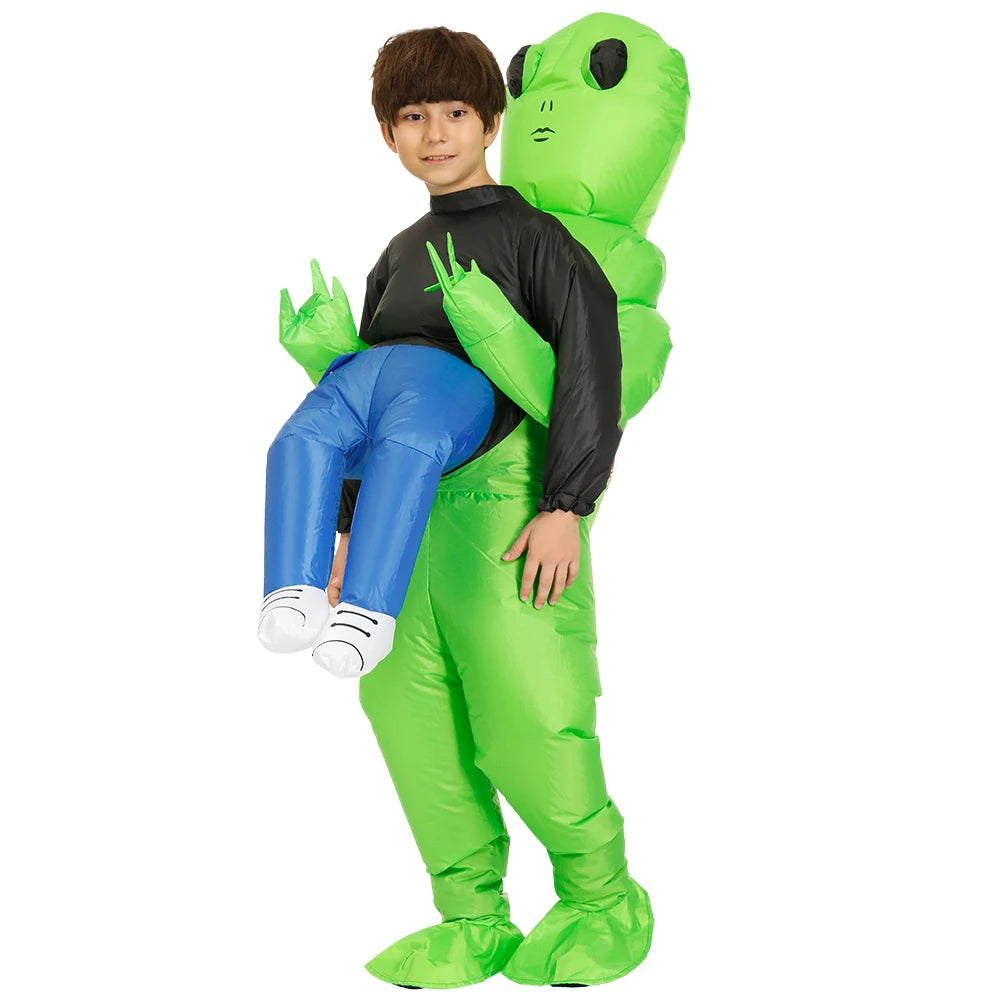 ET-Aliens Opblaasbare kostuum . . Scary Monster Cosplay voor volwassenen & Kids, Halloween, Kerstmis, Thanksgiving, Party, Festival kostuum