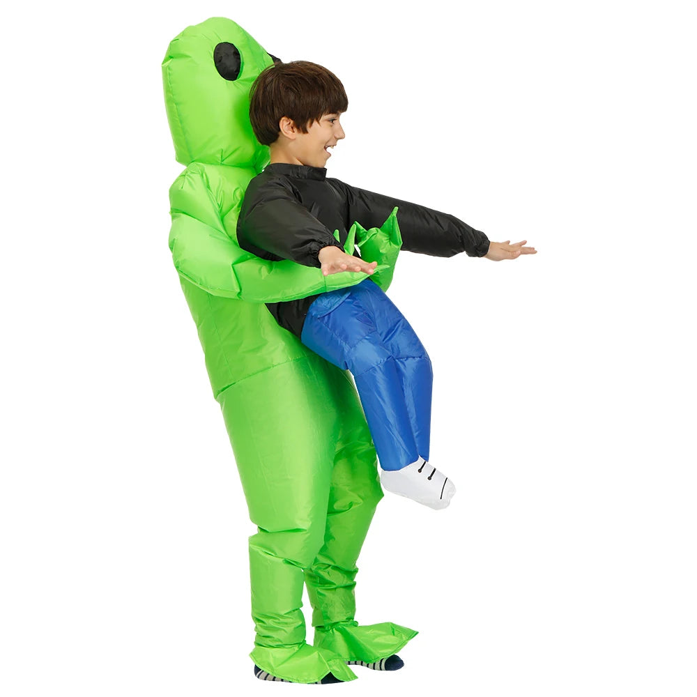 ET-Aliens Opblaasbare kostuum . . Scary Monster Cosplay voor volwassenen & Kids, Halloween, Kerstmis, Thanksgiving, Party, Festival kostuum