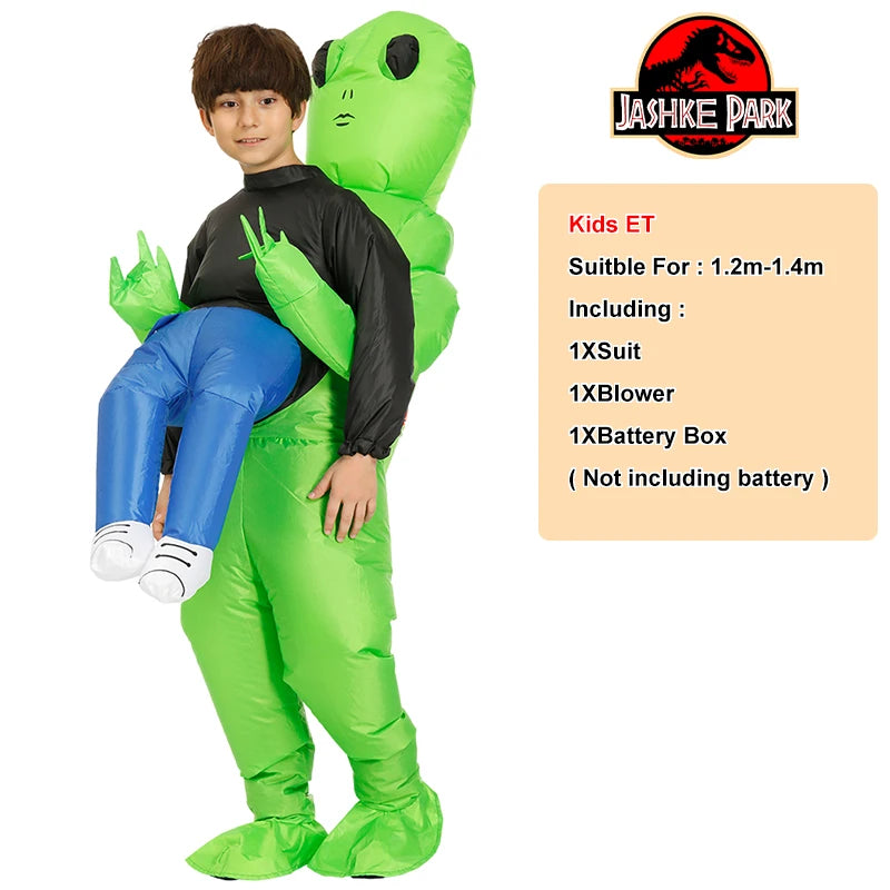 ET-Aliens Opblaasbare kostuum . . Scary Monster Cosplay voor volwassenen & Kids, Halloween, Kerstmis, Thanksgiving, Party, Festival kostuum