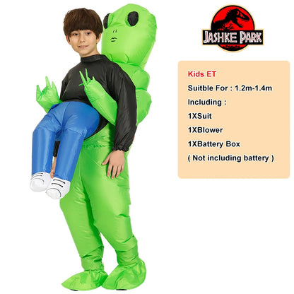 ET-Aliens Opblaasbare kostuum . . Scary Monster Cosplay voor volwassenen & Kids, Halloween, Kerstmis, Thanksgiving, Party, Festival kostuum