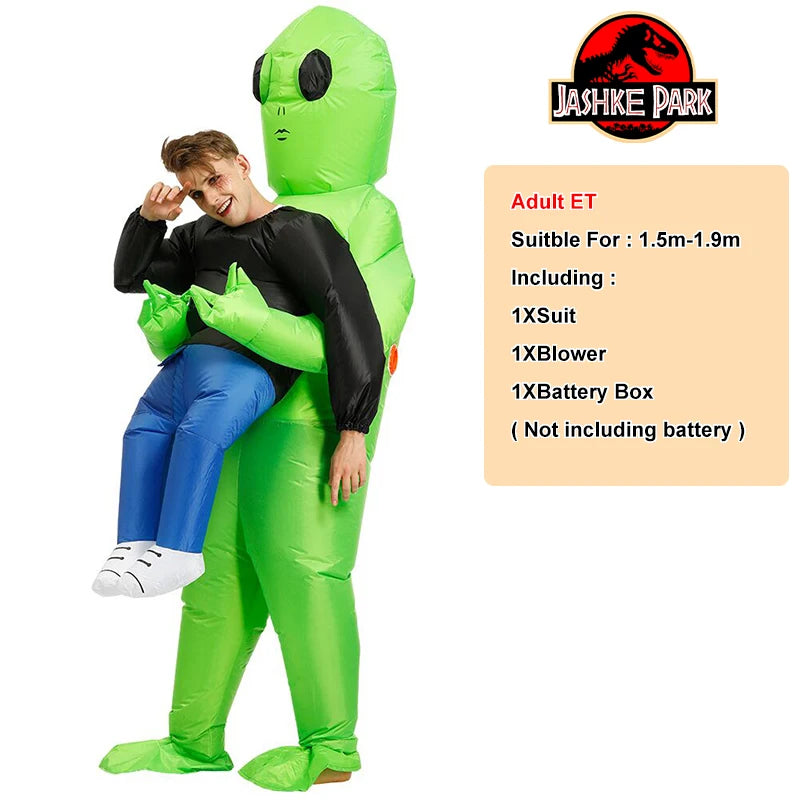 ET-Aliens Opblaasbare kostuum . . Scary Monster Cosplay voor volwassenen & Kids, Halloween, Kerstmis, Thanksgiving, Party, Festival kostuum