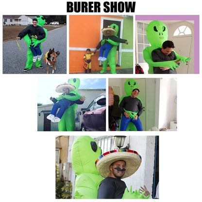 ET-Aliens Opblaasbare kostuum . . Scary Monster Cosplay voor volwassenen & Kids, Halloween, Kerstmis, Thanksgiving, Party, Festival kostuum