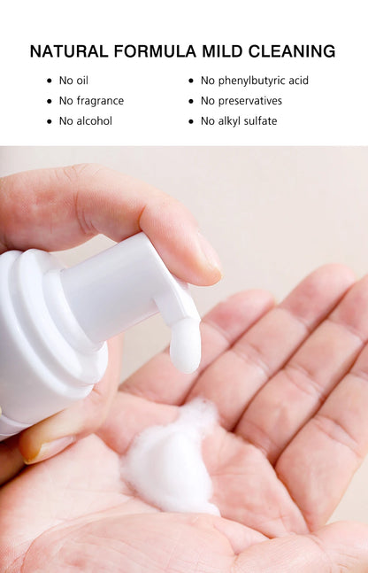 Natuhana 60ml Wimpernverlängerung Shampoo Mousse – Lash Reinigungsschaum für falsche Wimpern, sanfte & nicht-reizende Make-up-Tool