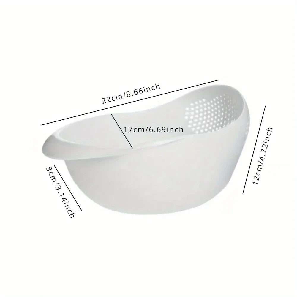 1PC Plastic Rice Sieve & Drain Mand met handvatten Multi-Purpose Keuken Stainer Bowl voor het wassen van rijst, groenten en fruit
