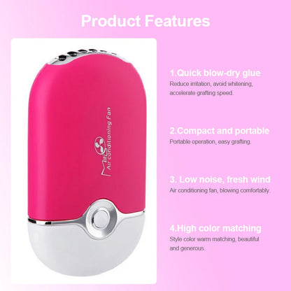 MASSA USB Mini wimpers Ventilator Quick-Drying Lash Lijmdroger, Eyelash uitbreidingshulpmiddel voor professionele make-up