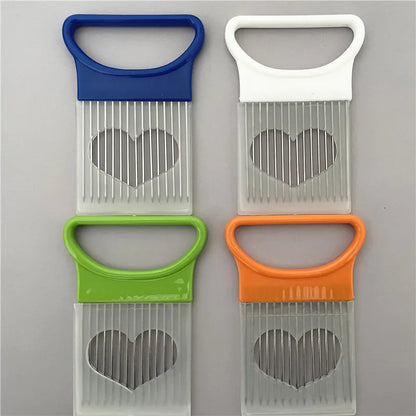 304 Roestvrij stalen uiensnijderhouder . . Geplante snijvork & Food Snijgids voor uien, tomaten, aardappelen en vlees