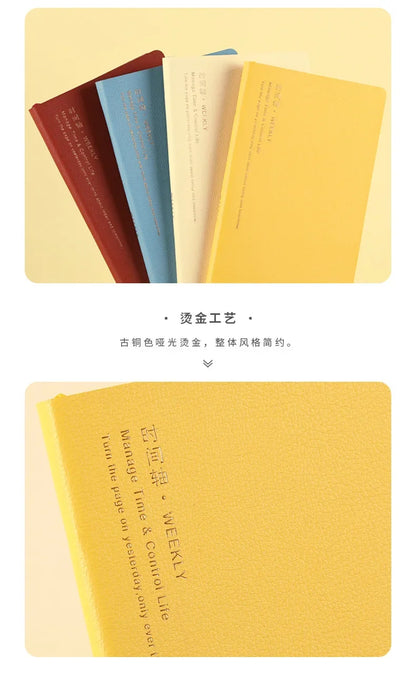 Kinbor Wekelijkse Planner Notebook Ondag- & Maandelijkse Agenda Journa