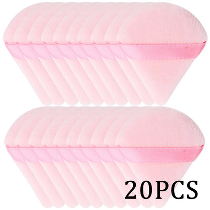 20/30Pcs Driehoek Velvet Powder Puff Nat & Dry Use Make-up Sponge voor Stichting, Cosmetics en Beauty Blending