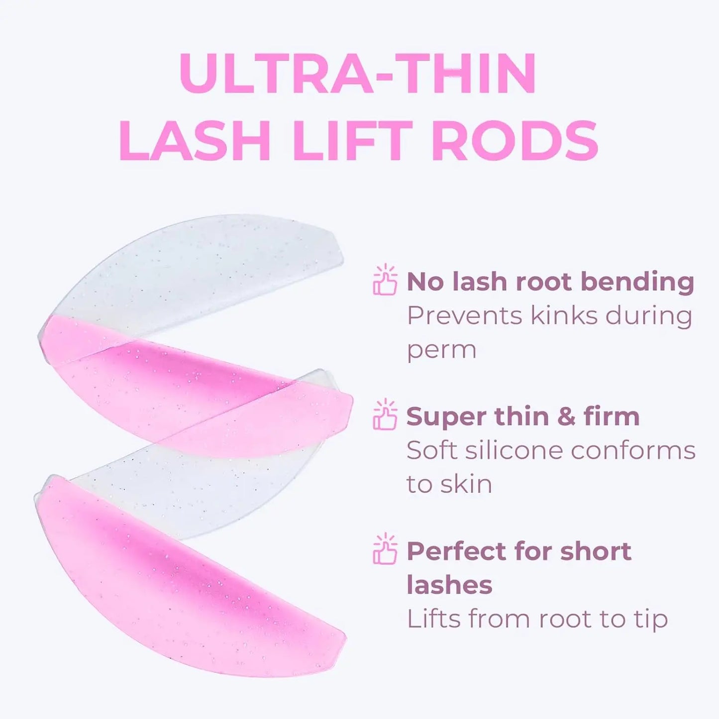 Lomansa 1 Paar Siliconen Lash Softening Pads • Eyelash Perm Rods & Shields for Lash Lifting, Professional Eyelash Accessoires