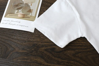 2-10Y kinderen pure katoen korte sleeve sleeve sleeve sleeve sleeve t-shirt baby jongens & meisjes zomer tops