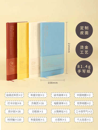 Kinbor Wekelijkse Planner Notebook Ondag- & Maandelijkse Agenda Journa