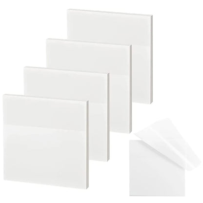 50 Blatt Transparent Sticky Notes – Wasserdichte Message & Signature Sticker für Notebooks