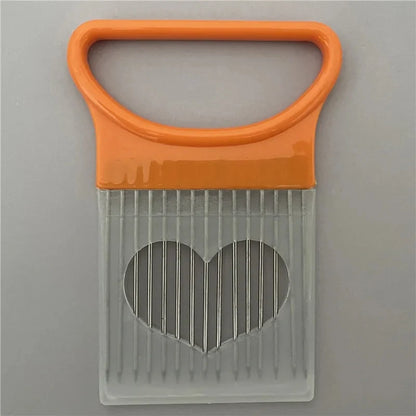 304 Roestvrij stalen uiensnijderhouder . . Geplante snijvork & Food Snijgids voor uien, tomaten, aardappelen en vlees