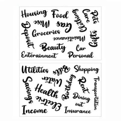 A6 PU Lederen Budget Planner Marble Notebook & Money Saving Organizer for Office, School & Personal Finance