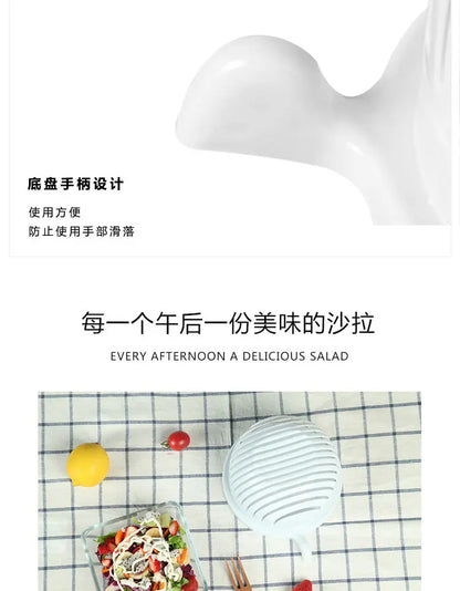 Groente Salade Chopper Bowl Multifunctionele Fruit & groentesnijder, Slicer, en stamper voor keuken