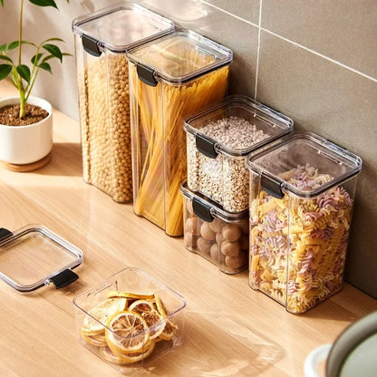 1PC Airtight Sealed Storage Jar – Kunststoff-Körner, Pasta & Würzbehälter ® Feuchtigkeit-Proof-Küche Organizer Box