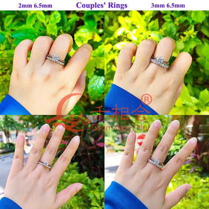 0.1ct 3mm DVS Moissanite Full Eternity Band Ring 925 Sterling Silver Engagement & Party Sieraden voor vrouwen