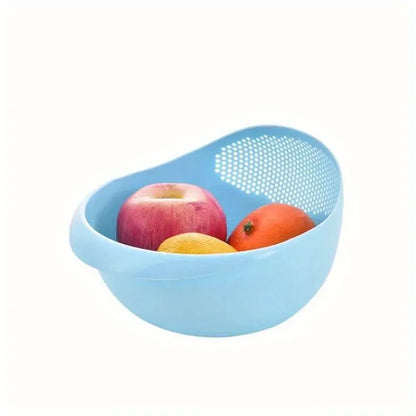1PC Plastic Rice Sieve & Drain Mand met handvatten Multi-Purpose Keuken Stainer Bowl voor het wassen van rijst, groenten en fruit