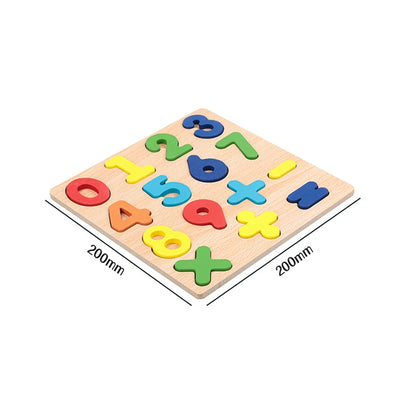 Kids Alfabet & Number Houten Puzzel Montessori Preschool Educatieve Speelgoed