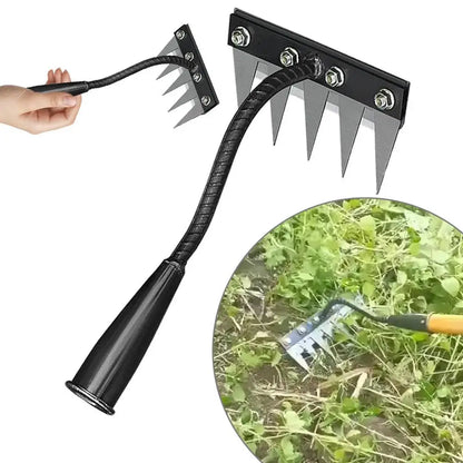 Carbon Steel Garden Weeding Rake – 5/6/7/8 Teeth Soil Loosening & Weed Removal Tool für Bauernhof, Garten & Landschaftsbau
