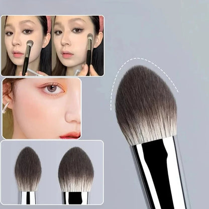 1/2PCS Peach Heart Blusher Brush – Small Flat Precise Brush for Powder, Cream & Liquid Blush