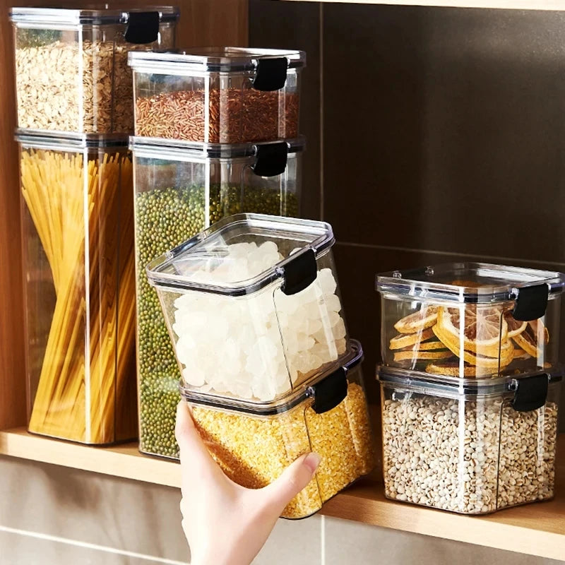 1PC Airtight Sealed Storage Jar – Kunststoff-Körner, Pasta & Würzbehälter ® Feuchtigkeit-Proof-Küche Organizer Box