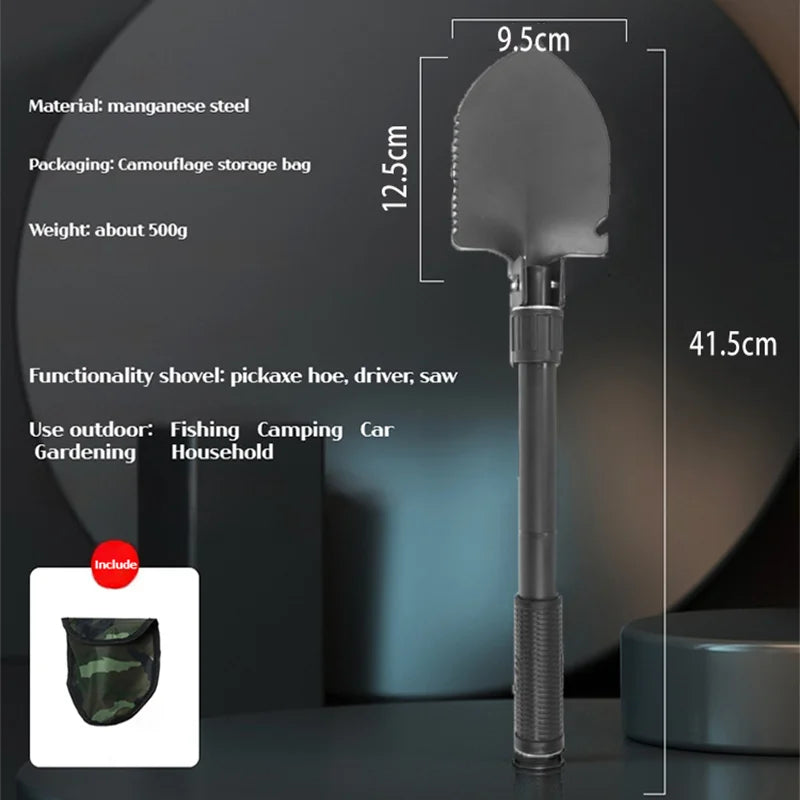 1PC Outdoor Faltbare Camping Shovel – Multifunktionales Wandern Entrenching Tool, Portable Garden & Survival Shovel