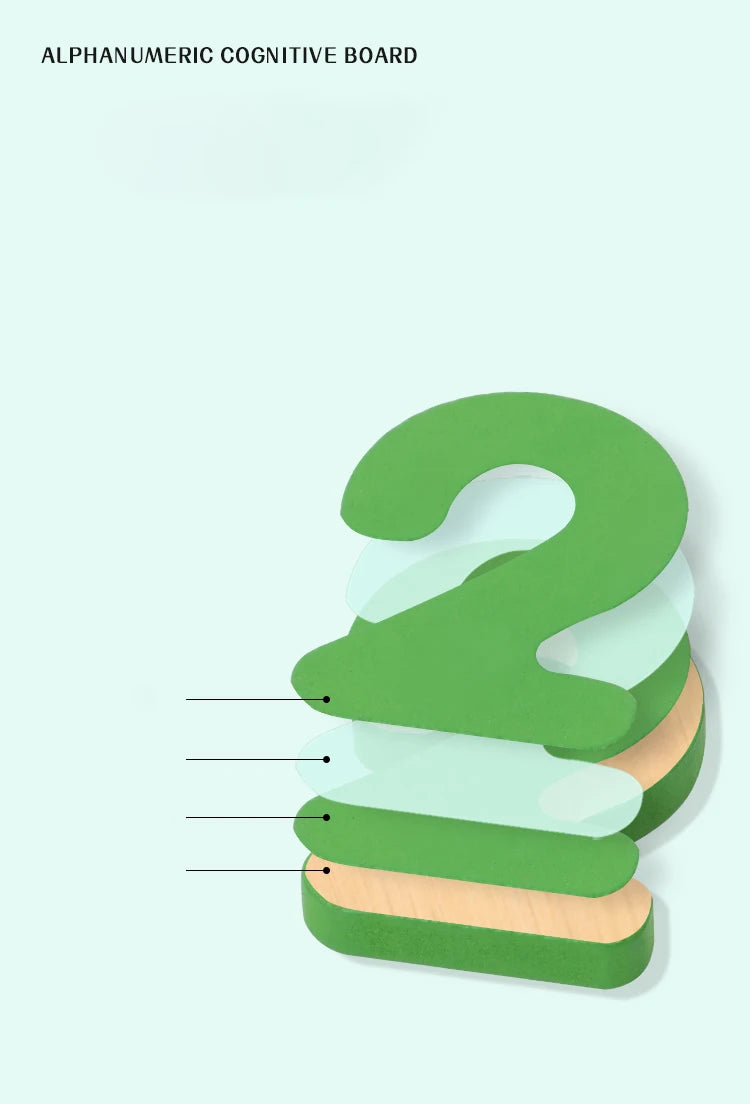 Kids Alfabet & Number Houten Puzzel Montessori Preschool Educatieve Speelgoed