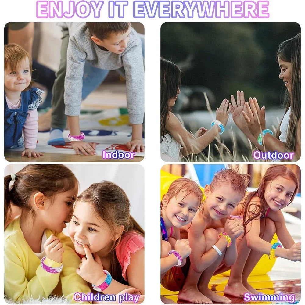 12/24/36PCS Silikon Bunt Bubble Armband – Kids Party Favors, Geburtstagsgeschenke, Hochzeits-Souvenirs, Karneval & Urlaub Armbänder