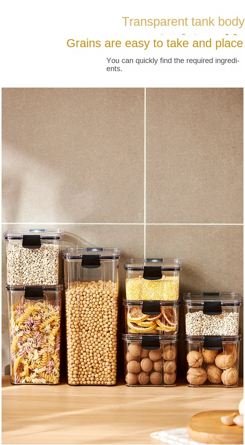 1PC Airtight Sealed Storage Jar – Kunststoff-Körner, Pasta & Würzbehälter ® Feuchtigkeit-Proof-Küche Organizer Box