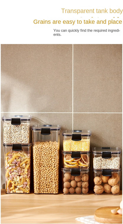 1PC Airtight Sealed Storage Jar – Kunststoff-Körner, Pasta & Würzbehälter ® Feuchtigkeit-Proof-Küche Organizer Box