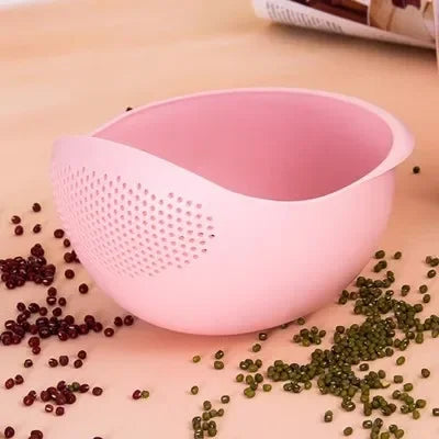 1PC Plastic Rice Sieve & Drain Mand met handvatten Multi-Purpose Keuken Stainer Bowl voor het wassen van rijst, groenten en fruit