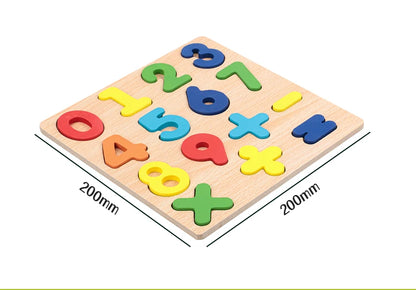 Kids Alfabet & Number Houten Puzzel Montessori Preschool Educatieve Speelgoed